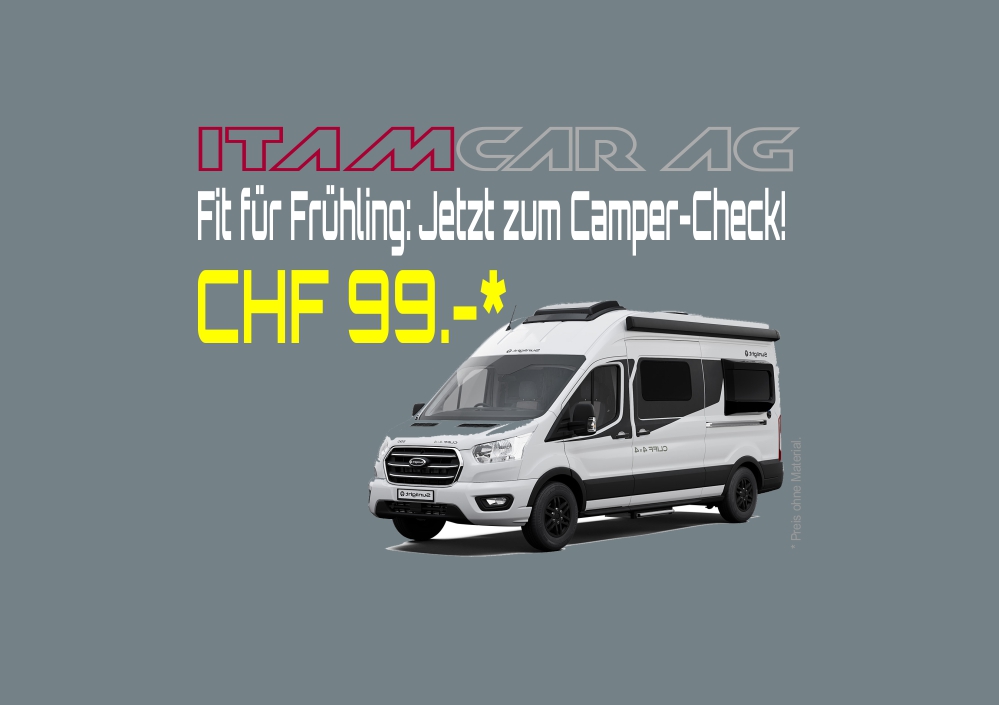 Für Ihre Sicherheit und eine sorgenfreie Reise führen wir bei jedem Camper folgende Kontrollen sorgfältig durch:

Prüfung von Ladezustand und Belastbarkeit der Batterie – Kontrolle der Batteriespannung und Leistungsfähigkeit für eine zuverlässige Start- und Bordstromversorgung.

Kontrolle der Beleuchtungsanlage – Überprüfung von Scheinwerfern, Blinkern, Bremslichtern und sämtlichen Außenleuchten auf einwandfreie Funktion.

Prüfung des Motorölstands – Sicherstellung einer ausreichenden Schmierung des Motors.

Kontrolle des Kühlmittelstands – Überprüfung des Kühlsystems zur Vermeidung von Überhitzung.

Kontrolle der Bremsflüssigkeit – Sicherstellung einer optimalen Bremsleistung.

Auffüllen der Scheiben- und Scheinwerferwaschanlage – Gewährleistung klarer Sicht bei allen Wetterbedingungen......